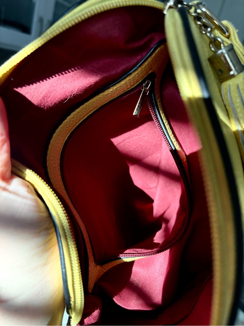 DASEIN | Yellow Crossbody Shoulder Bag With Built in Money Pouch - Picture 5 of 17